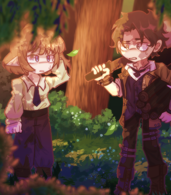 Art of Oreen & Liraine drawn by PinkFish