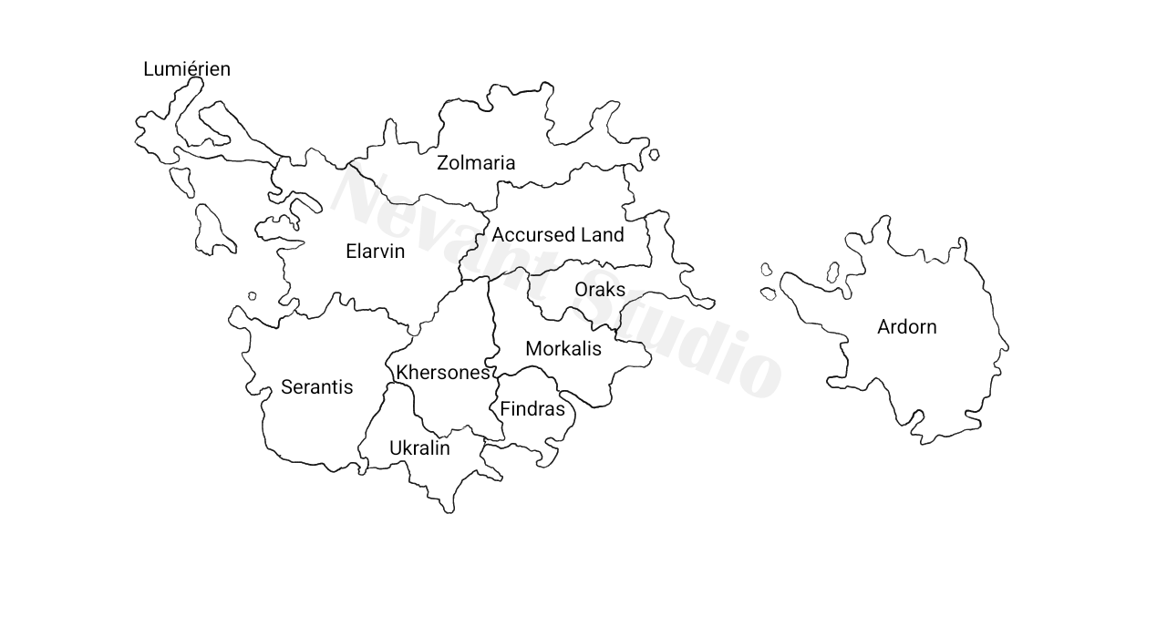 Carte de l'univers Vutharial